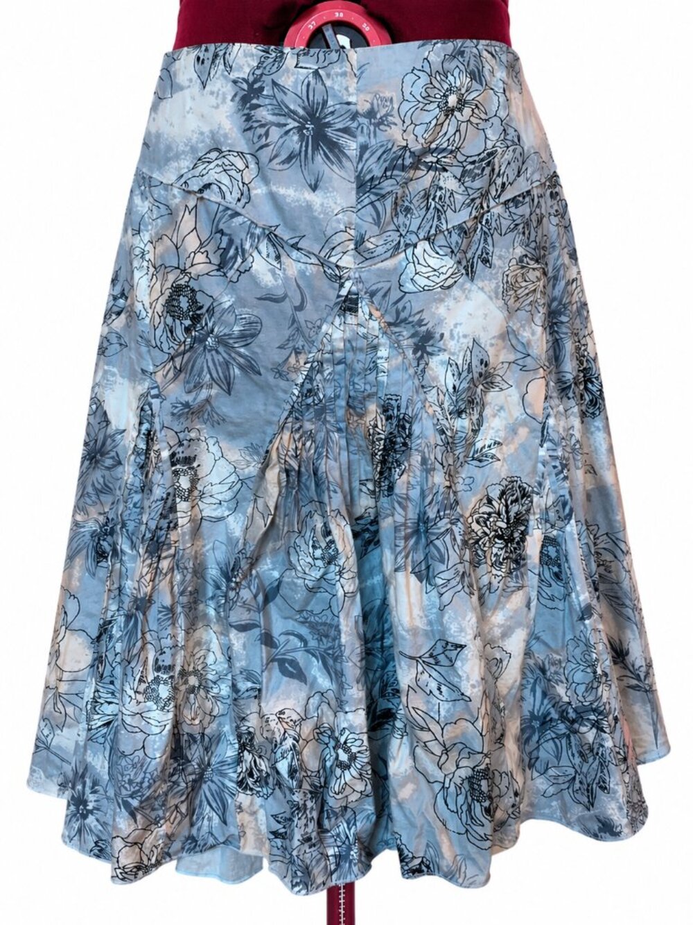Point Zero by Nicole Benisti - Floral Prints Midi Skirt – Size 13/14